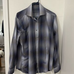 BUGATCHI UOMO DRESS SHIRT CLASSIC FIT SIZE M